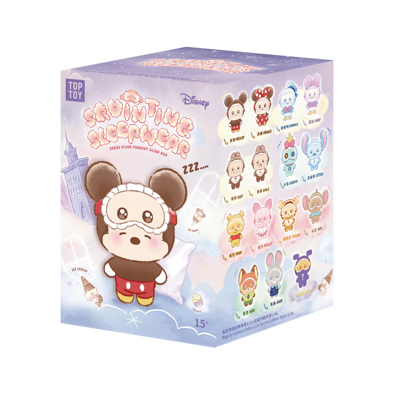 Disney Squinting Sleepwear Series Plush Pendant Blind Box